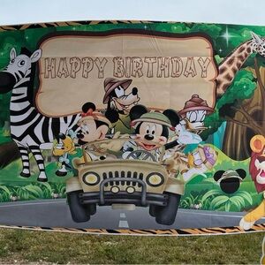 Disney Jungle Adventure Birthday Banner
